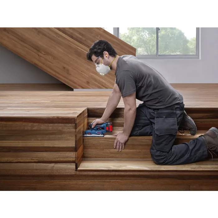 Bosch Professional Lijadora Orbital Inalámbrica GSS18V-18 con Bolsa para Polvo y Hoja Abrasiva, Herramienta Eléctrica