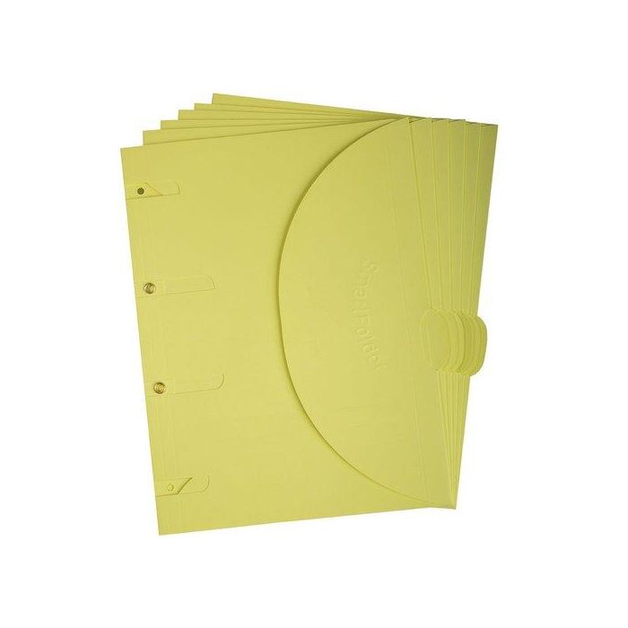 Dosier Sobre Tarifold Smartfolder Carton Velcro A4 4 Taladros Amarillo Pack De 6