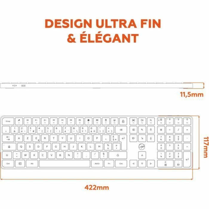 Teclado Mobility Lab KMP2000W Blanco 2