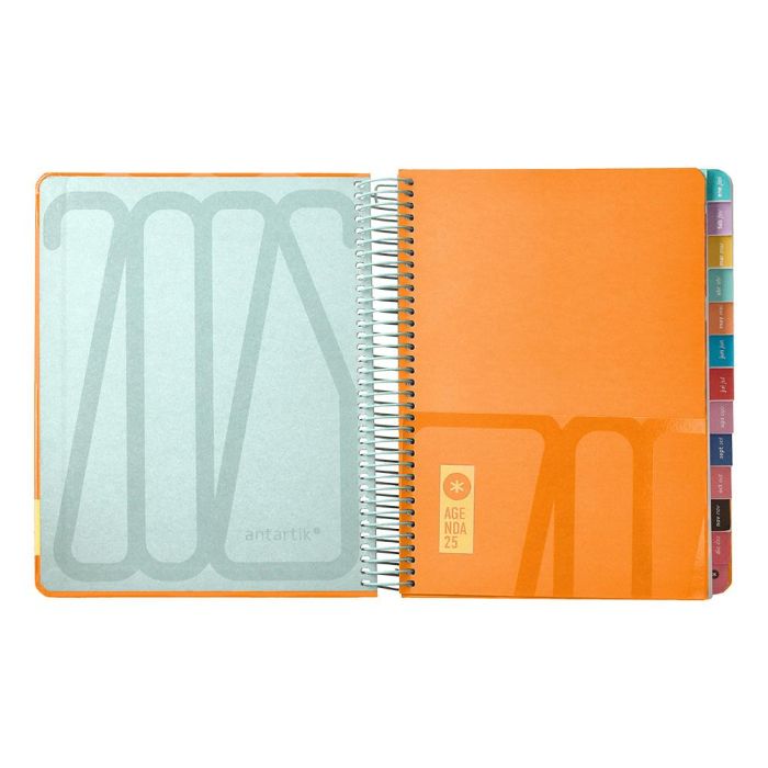 Agenda Espiral Antartik Bold A5+ 2025 Dia Pagina Colores Azul Y Melocoton Surtidos Papel 80 gr 8 unidades 7