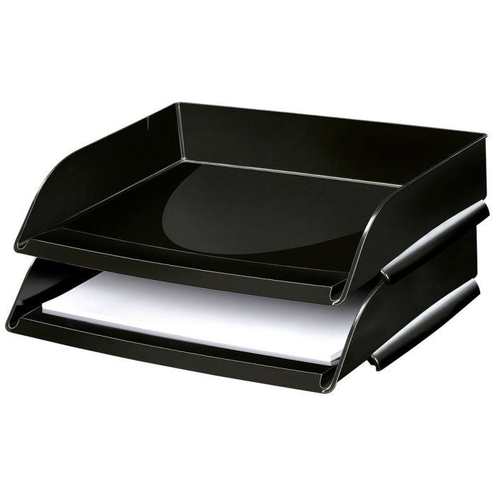 Bandeja Sobremesa Cep Plastico Apaisada Negro 351x260x69 mm 1