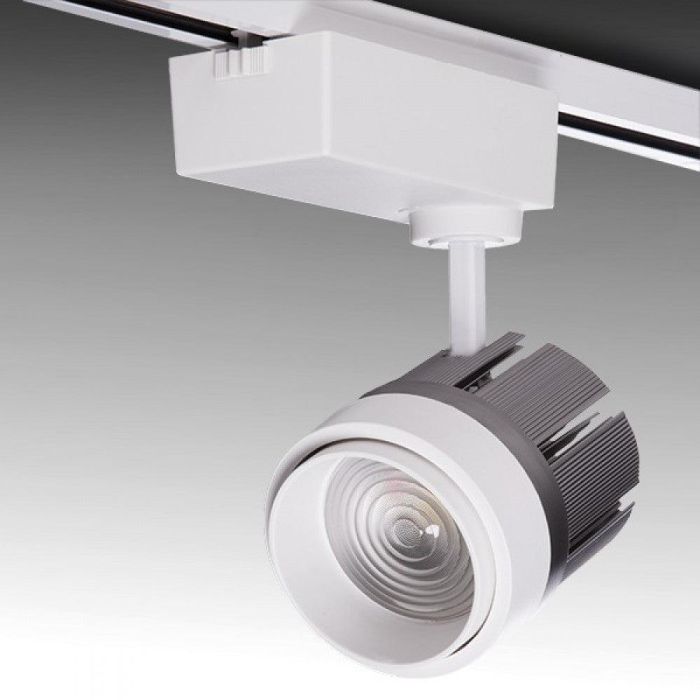 Foco de Carril LED 30W 2.700Lm CRI90 6000ºK "Athena" Monofásico Apertura Variable 50.000H [GMD-FTL03-M-30-CW] 1