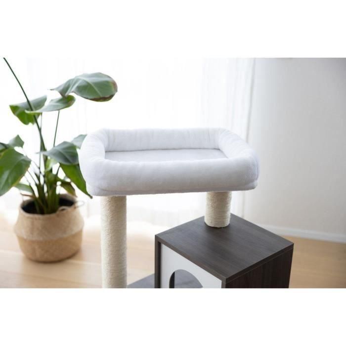 KERBL - Árbol para gatos FLAIR - 48 x 44 x 86 cm - Blanco/Gris - Sisal 2 KERBL - Árbol para gatos FLAIR - 48 x 44 x 86 cm - Blanco/Gris - Sisal 2