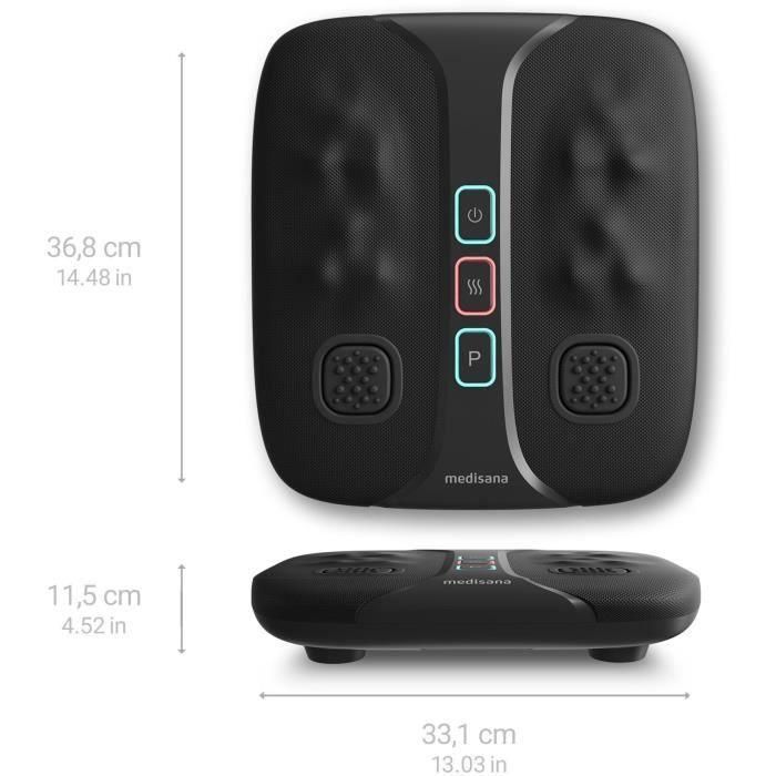 MEDISANA LM 100 - Masajeador Energizante de Pies y Piernas 2 en 1 Shiatsu + Vibración Estimulante, 2 Intensidades + Calor, Negro 1