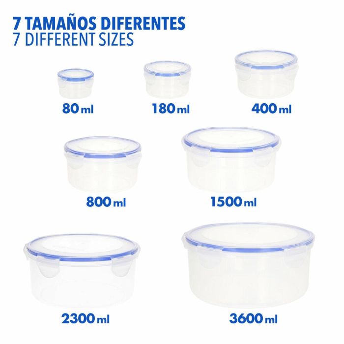 Set de Recipientes de Cocina Herméticos Apilables Max Home 23 x 11 x 23 cm 6 Unidades 5 Set de Recipientes de Cocina Herméticos Apilables Max Home 23 x 11 x 23 cm 6 Unidades 5
