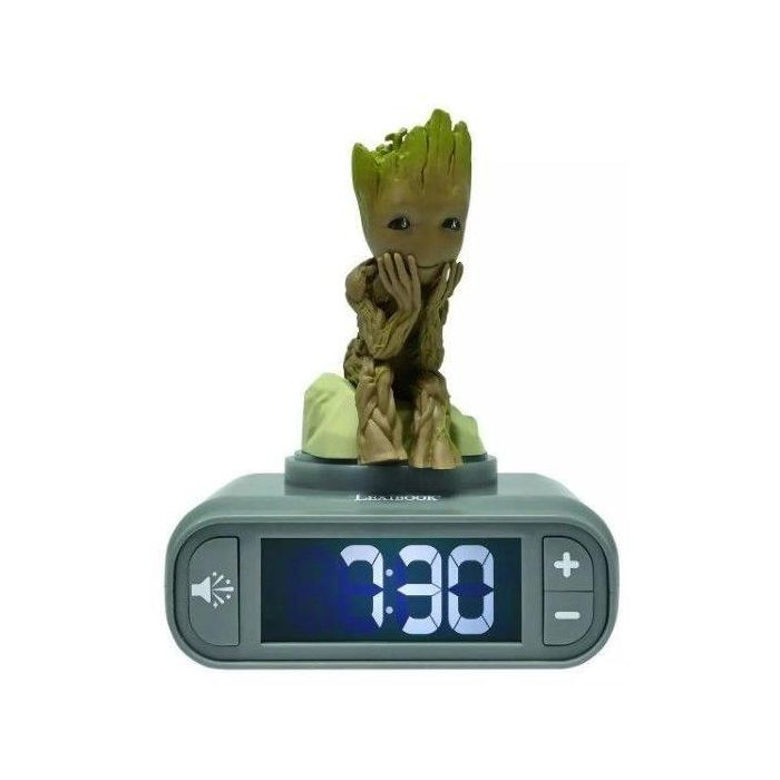 Despertador digital con luz nocturna Groot de Guardianes de la Galaxia y efectos de sonido 1