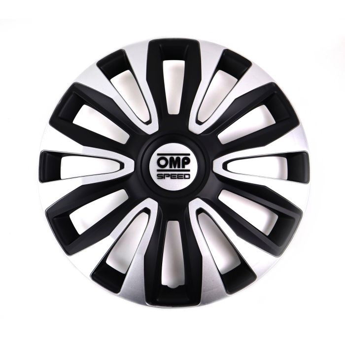 Omp Speed Juego De 4 Tapacubos Magnum Color Negro-Plata 15 Pulgadas OMPS07011512 Omp Speed Juego De 4 Tapacubos Magnum Color Negro-Plata 15 Pulgadas OMPS07011512