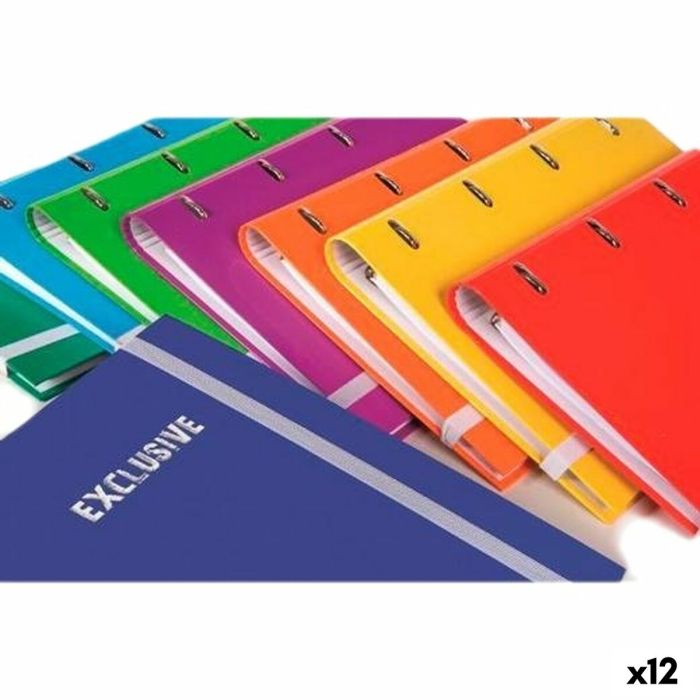 Carpeta de anillas Pacsa EXCLUSIVE Multicolor A4 (12 Unidades) 0 Carpeta de anillas Pacsa EXCLUSIVE Multicolor A4 (12 Unidades) 0