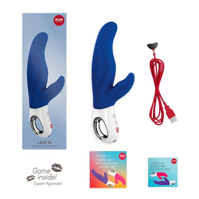 Vibrador Doble Estimulación Fun Factory LADY BI Azul 3