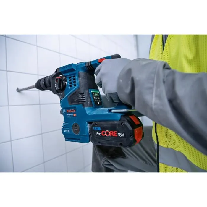 Bosch Professional Taladro Percutor GBH 18V-28CF con Aspirador GDE 18V-16, 2 Baterías ProCore 8.0Ah, Cargador, en Lboxx 2