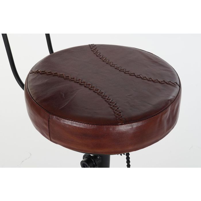 Taburete DKD Home Decor 45 x 46 x 118 cm Negro Metal Marrón 1