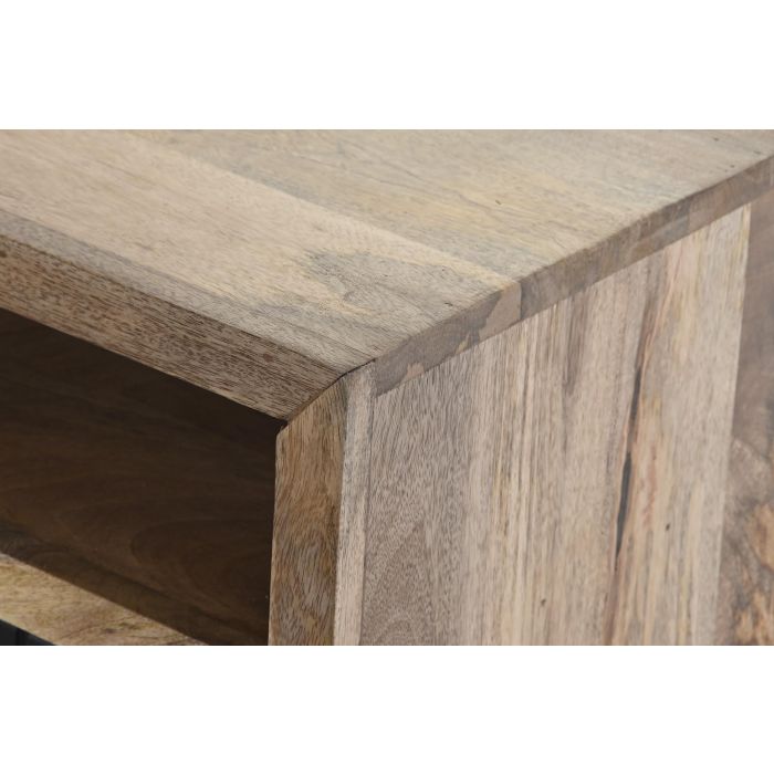 DKD Home Decor Mesa Centro Mango y Metal Negro Marron Claro 120 x 60 x 45 cm 2