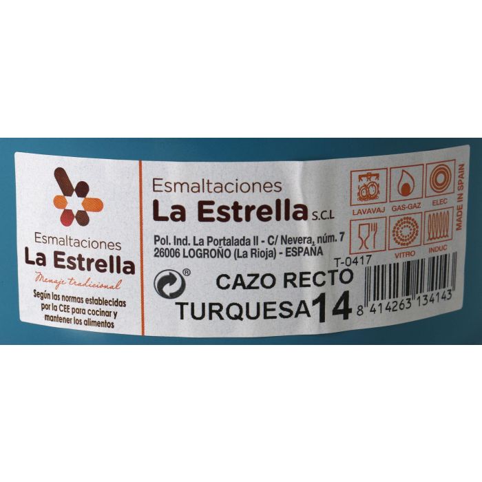 Cazo Recto 14 cm Turquesa - La Estrella (6 Unidades) 1 Cazo Recto 14 cm Turquesa - La Estrella (6 Unidades) 1