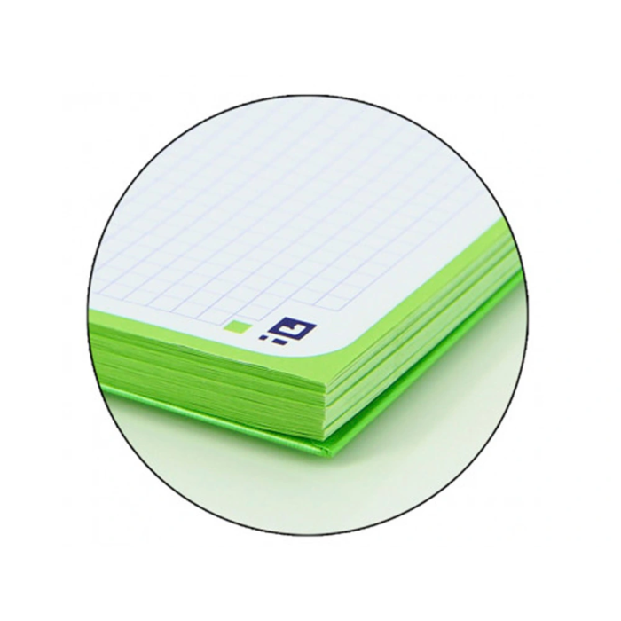 Oxford Recambio Color 1 Din A4+ 80 Hojas 90 Gr Cuadro 5 Mm 4 Taladros Verde Manzana 2