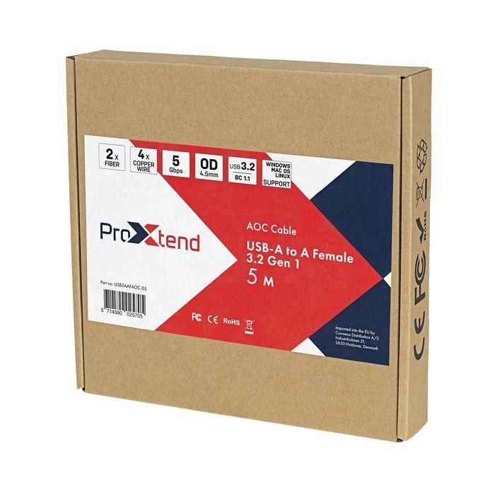 ProXtend USB-A to A Female 3.2 Gen 1 AOC Cable 20M 3 ProXtend USB-A to A Female 3.2 Gen 1 AOC Cable 20M 3