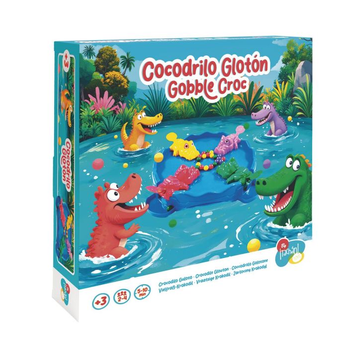 Tachan T00980 - Juego de Mesa Cocodrilo Glotón, Juego Rápido para Atrapar Bolas, para Niños +3 Años