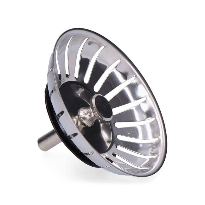 Edm Filtro de rejilla de fregadero con espiga, acero inoxidable, Ø8,3cm 0 Edm Filtro de rejilla de fregadero con espiga, acero inoxidable, Ø8,3cm 0
