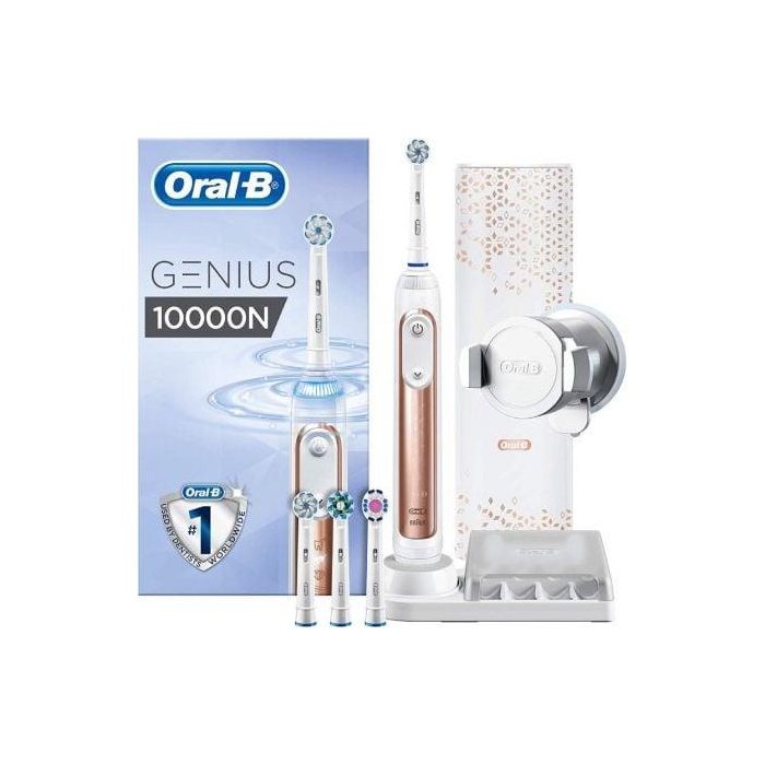 CEPILLO DENTAL BRAUN ORAL-B GENIUS 10000N ROSE GOLD - 6 MODOS DE CEPILLADO - DETECCIÓN DE POSICIÓN - BATERÍA IONES DE LITIO