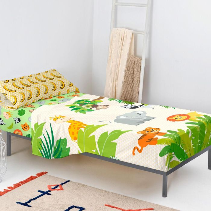 Juego de Sábanas HappyFriday Mr Fox Wild Multicolor Cama de 105 2 Piezas 4