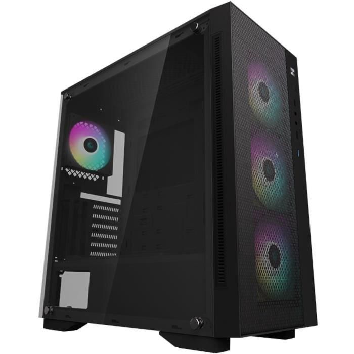 Case de PC - Deepcool - Matrexx 55 Mesh Agregar -RGB 4F (negro) - Caja sin potencia - Torre media - Formato E -ATX 4 Case de PC - Deepcool - Matrexx 55 Mesh Agregar -RGB 4F (negro) - Caja sin potencia - Torre media - Formato E -ATX 4
