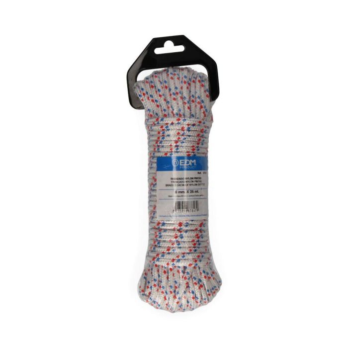 Madeja trenzada EDM 87847 Tricolor Nailon 25 m 1 Madeja trenzada EDM 87847 Tricolor Nailon 25 m 1