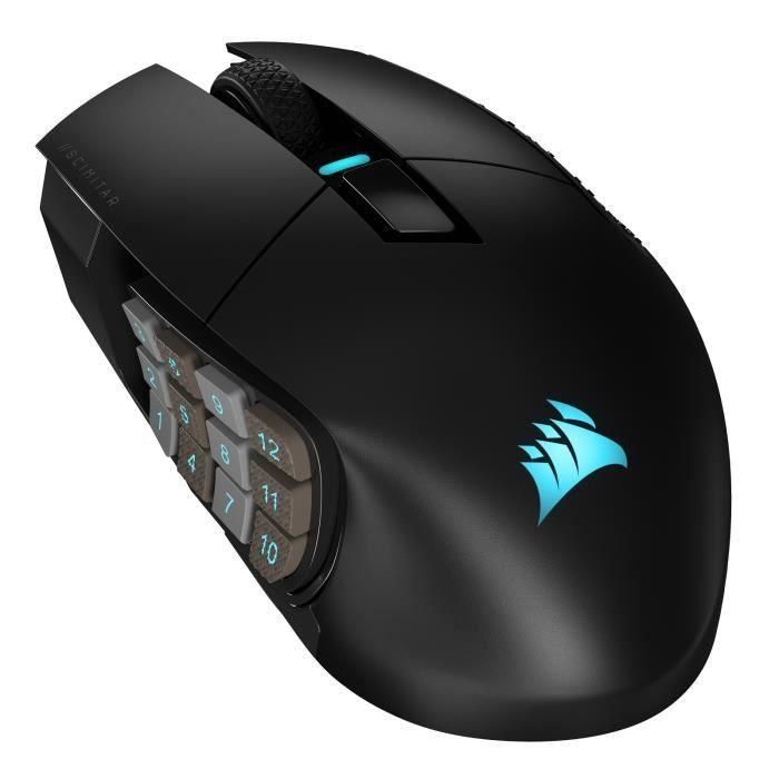 Corsair CH-9314311-EU Ratón Gaming Inalámbrico SCIMITAR ELITE RGB Wireless 16 Botones Programables 150h Autonomía Negro Corsair CH-9314311-EU Ratón Gaming Inalámbrico SCIMITAR ELITE RGB Wireless 16 Botones Programables 150h Autonomía Negro