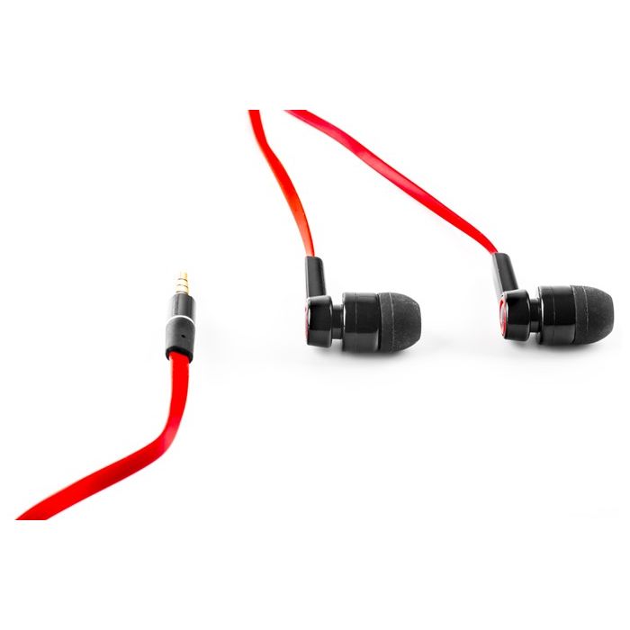 Auriculares Intrauditivos Con Micrófono Rojos ELBE AU-R10-MIC 4