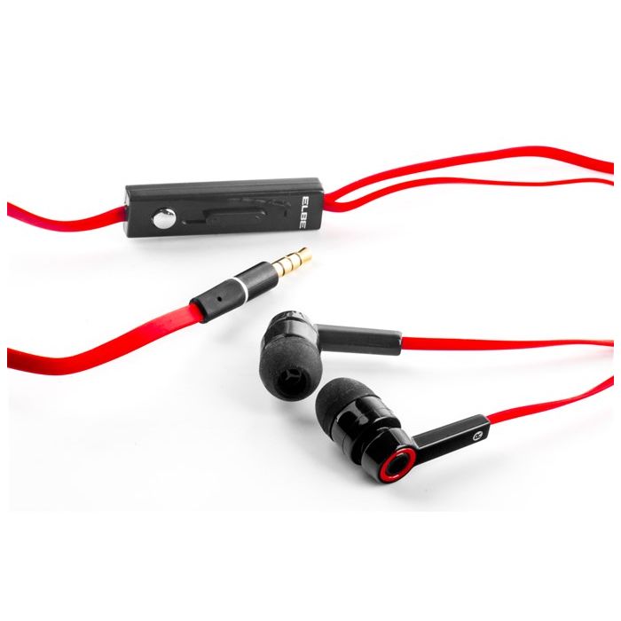 Auriculares Intrauditivos Con Micrófono Rojos ELBE AU-R10-MIC 9