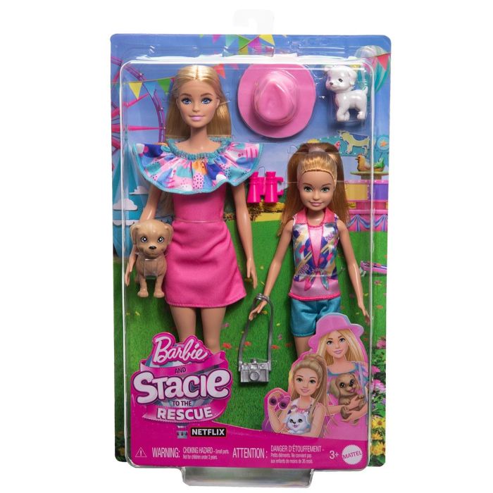 Barbie HRM09 Pack 2 Muñecas Barbie y Stacie Al Rescate con Ropa de Verano de la Película 1 Barbie HRM09 Pack 2 Muñecas Barbie y Stacie Al Rescate con Ropa de Verano de la Película 1