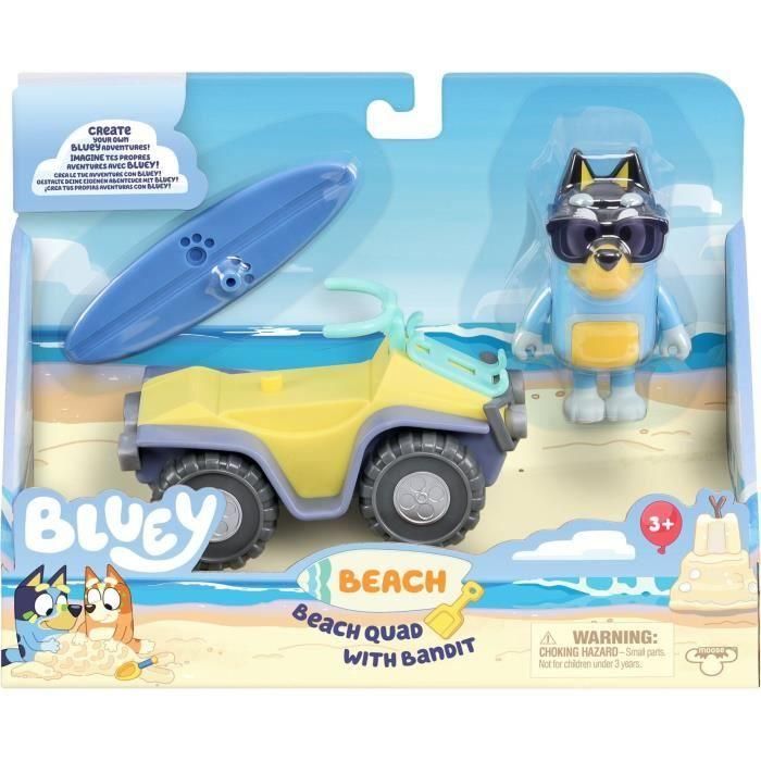 BLUEY quad de playa con figura Bandit y accesorios - Bluey