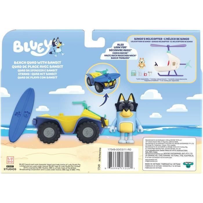 BLUEY quad de playa con figura Bandit y accesorios - Bluey 1