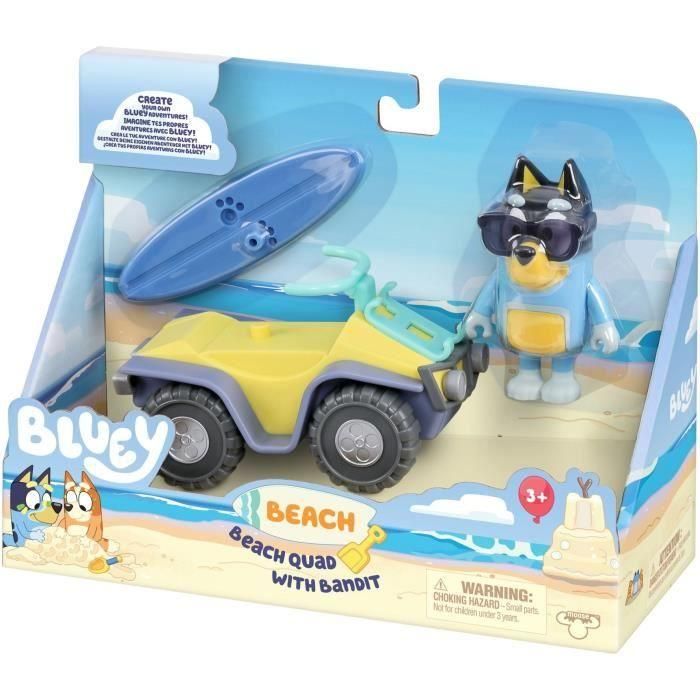 BLUEY quad de playa con figura Bandit y accesorios - Bluey 3