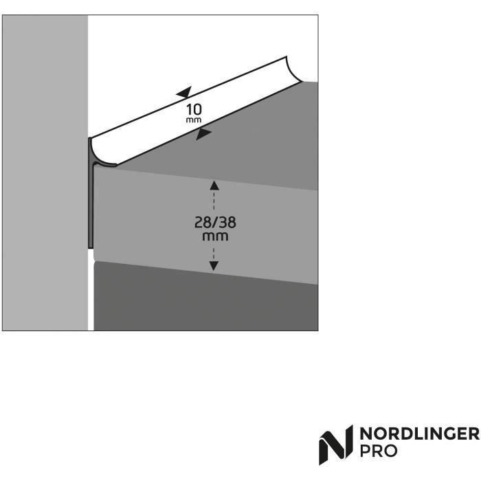 Junta de estanqueidad - NORDLINGER PRO - 3 m - Gris Aluminio 2