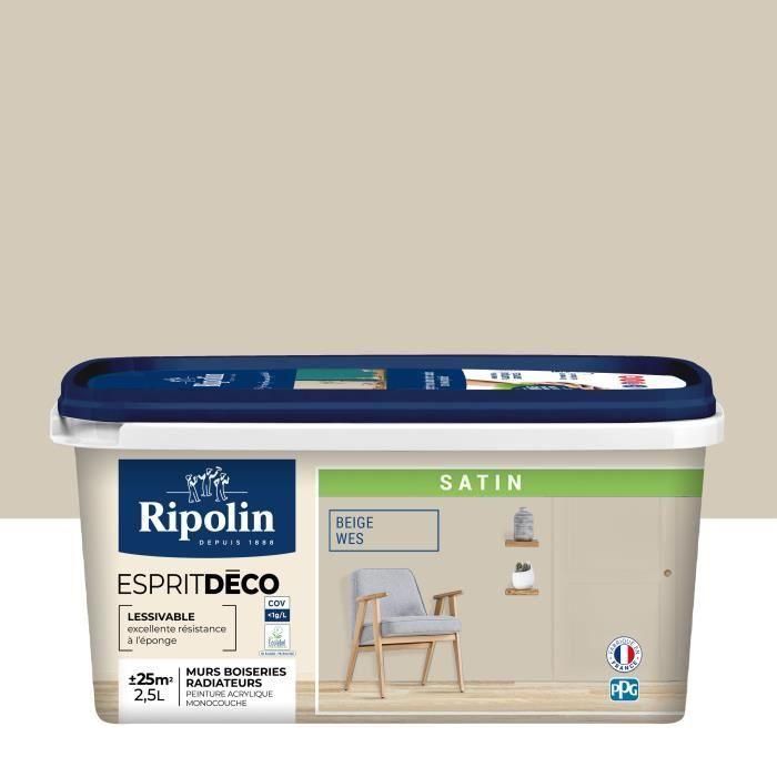 Pintura al alcohol decorativa multisoporte - RIPOLIN - 434162 - Wes beige - Satinado - 2,5 L