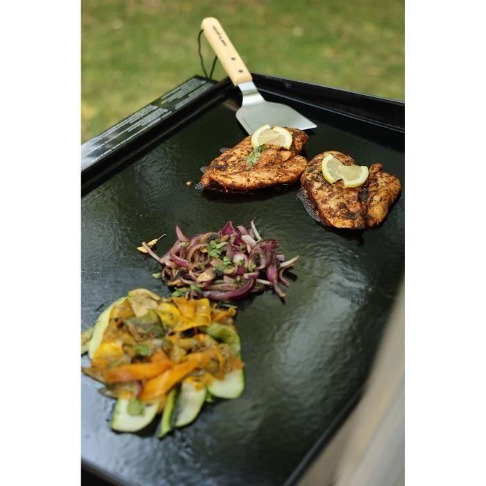 Finesta Gas Plancha 2 Quemadores de acero inoxidable - Encendido integrado - Tanque de acero - 66x56 Superficie de cocción 2