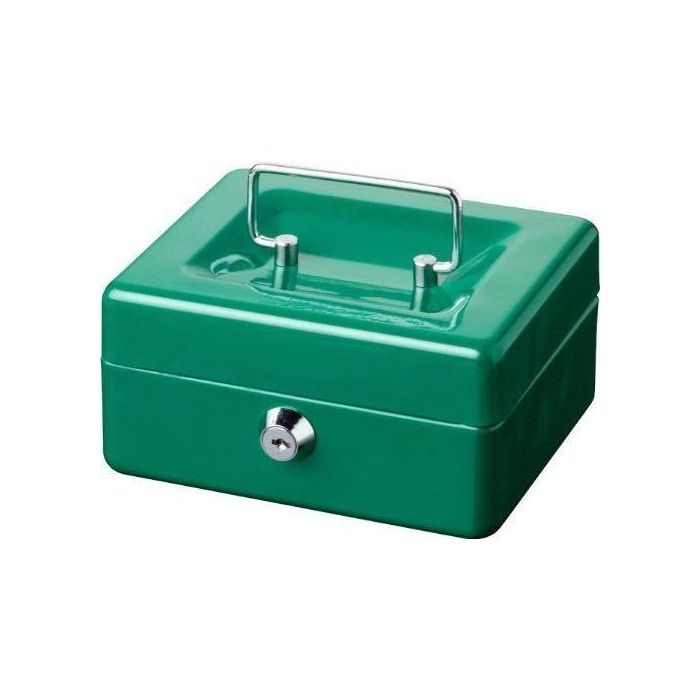 Caja de monedas - BURG WACHTER - Money 5015 Verde - Apertura con llave, acero verde