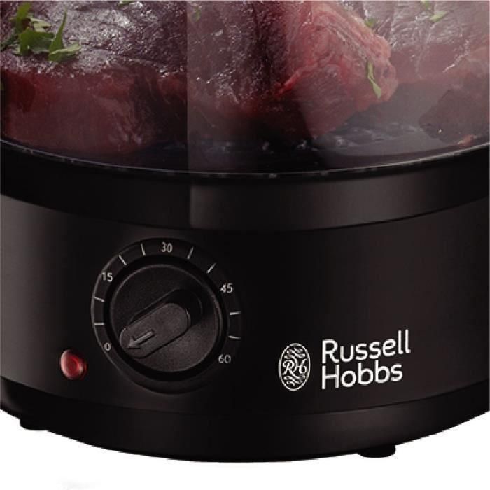 Olla de vapor - RUSSELL HOBBS - Negro mate - 26530-56 - 400 W - 7 L - 3 cestos de vapor - Negro 2