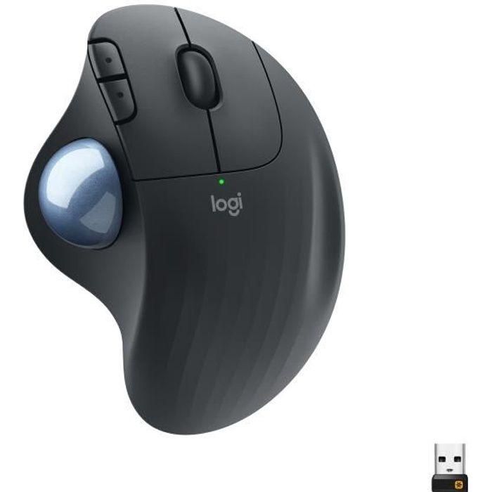 Ratón ergonómico - Inalámbrico - LOGITECH - ERGO M575 - Trackball - Grafito