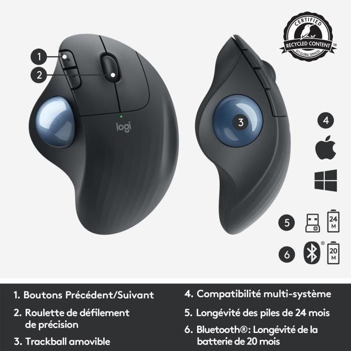 Ratón Ergonómico Óptico Logitech 910-005872 Negro 5