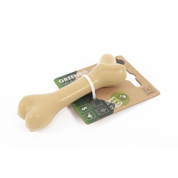 Hueso de caucho - M PETS - GREENBO - Natural S - 11,5 x 3,5 x 2,5 cm - Duradero - Higiene dental 2