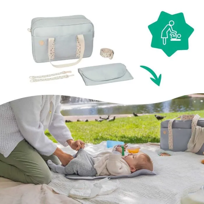 Badabulle Bolso Cambiador Bowling Gran Capacidad 20L con Cambiador y Accesorios para Cochecito, Gris 5 Badabulle Bolso Cambiador Bowling Gran Capacidad 20L con Cambiador y Accesorios para Cochecito, Gris 5