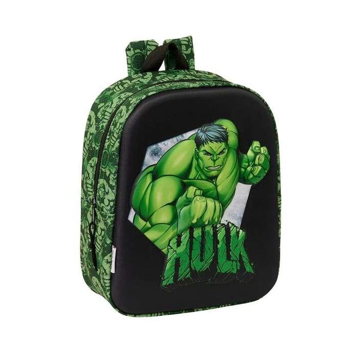 Safta Mochila Guardería 3D Hulk Bolsillo Red Niño 22x27x10 cm