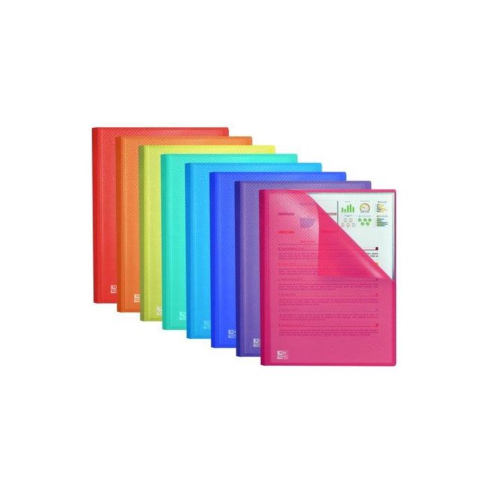 Carpeta Fundas (Tarifario) Oxford/Elba Urban Pp Translucido A4+ 80 F. Surtido (8 Colores) (Set de 10)