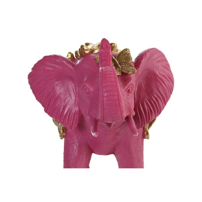 DKD Home Decor Figura Elefante Moderno Resina Fucsia Dorado 13.5x19x26cm 2 DKD Home Decor Figura Elefante Moderno Resina Fucsia Dorado 13.5x19x26cm 2