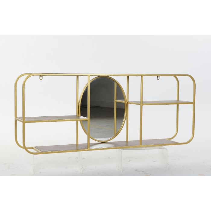 DKD Home Decor Espejo Dorado Marron con Estantería 18 x 40 x 100 cm 3