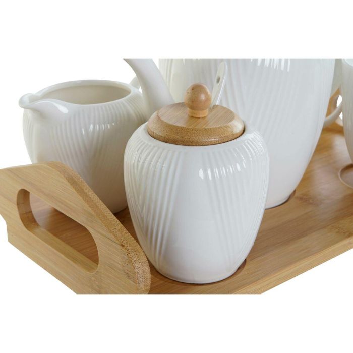 Cafe Basicos DKD Home Decor Blanco Natural 20 x 15 x 33 cm Set de 6 1 Cafe Basicos DKD Home Decor Blanco Natural 20 x 15 x 33 cm Set de 6 1