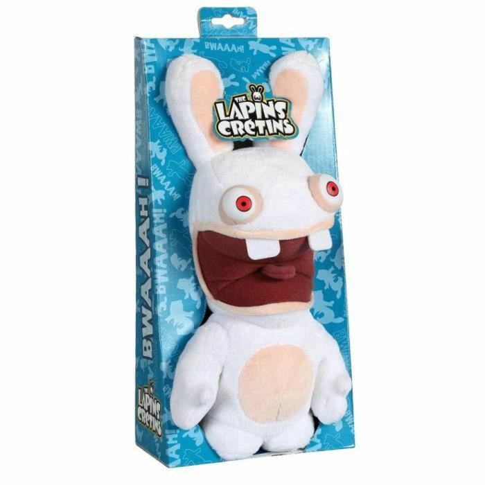 Gipsy Toys Peluche Conejos Cretinos Rabbids 28 cm Boca Abierta con Sonido para Niños y Bebés Mixto Desde el Nacimiento