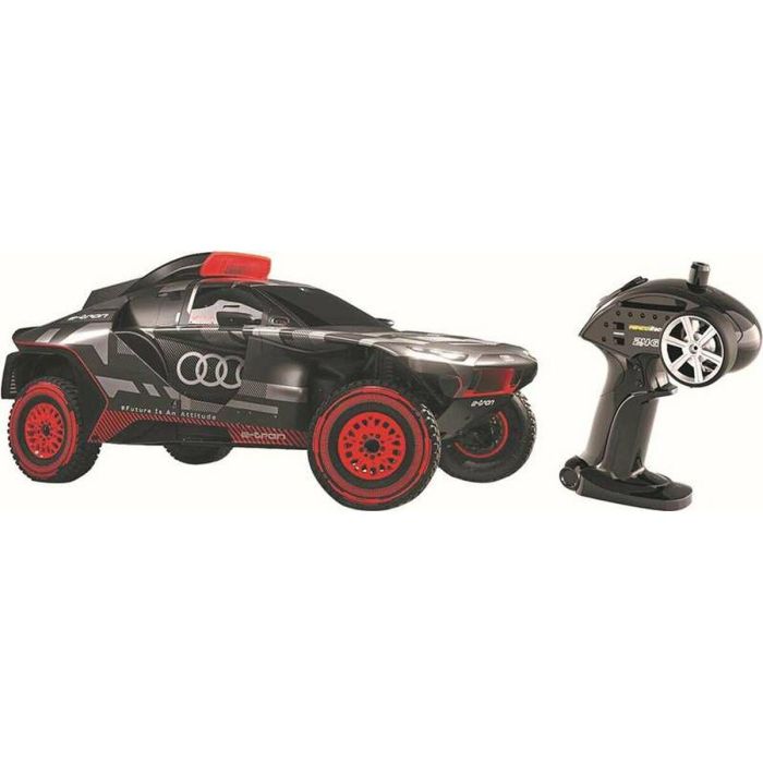 Coche radio control audi rs q e-tron 1:10, emisora 2,4ghz y bateria de 7,4v ¡carrocería termo-conformada muy resistente! 40x14x20 cm