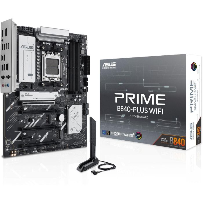 Placa Base Asus PRIME B840-PLUS WiFi ATX AM5 Gris
