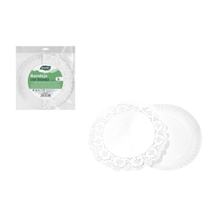 Set de bandejas para Alimentos Algon Redondo 20 cm 3 Piezas (24 Unidades) 1 Set de bandejas para Alimentos Algon Redondo 20 cm 3 Piezas (24 Unidades) 1